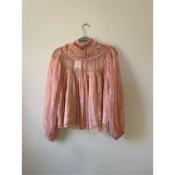 NWT French connection puff sleeves ruffle detail blouse size x small - Picture 4 of 9